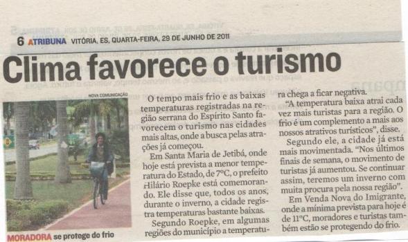 Clima favorece o turismo